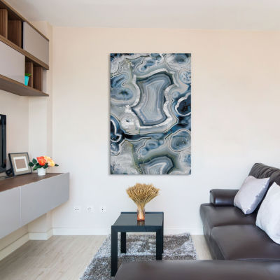 Sterling Sapphire Geode by 5by5collective Canvas Print