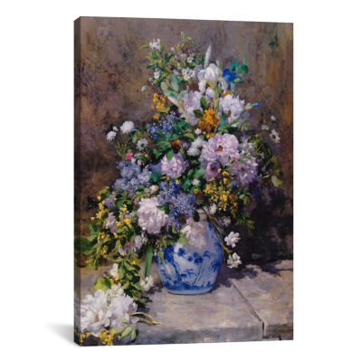 Spring Bouque (grande Vaso Di Fiori) by Pierre-Auguste Renoir Canvas Print