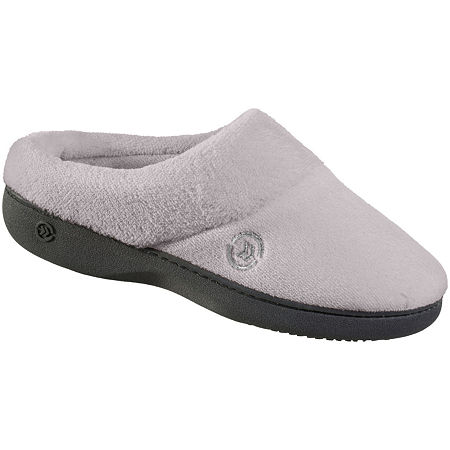  -Isotoner Mixed Microterry Hoodback Clog Slippers