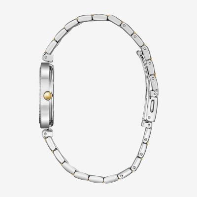 Citizen Quartz Womens Crystal Accent Two Tone Stainless Steel Bracelet Watch Er0216-67d