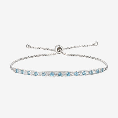 Gemstone Sterling Silver Bolo Bracelet