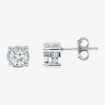 Tru Miracle 1 1/2 CT. T.W. Natural Diamond Round Stud Earrings in 14K Gold