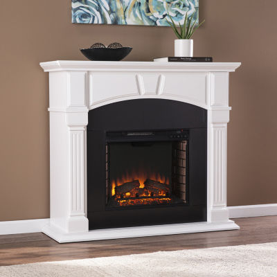 Dugace Electric Fireplace, Color: White - JCPenney