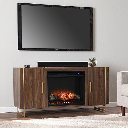 Sedpid Touch Screen Electric Fireplace TV Stand, One Size, Brown