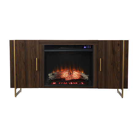 Sedpid Touch Screen Electric Fireplace TV Stand, One Size, Brown