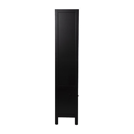 Shilshe Living Room Collection 6-Shelf Bookcase, One Size, Black