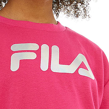 Fila Big Girls Crew Neck Sleeve Fleece Sweatshirt - JCPenney