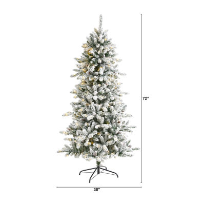 Nearly Natural Foot Flocked Fir Christmas Tree