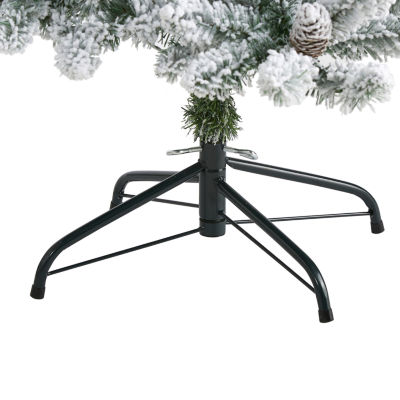 Nearly Natural 5 Foot Flocked Fir Christmas Tree