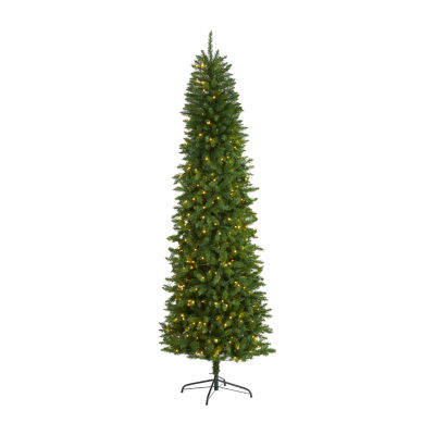 Nearly Natural 8 Foot Pre-Lit Pine Christmas Tree