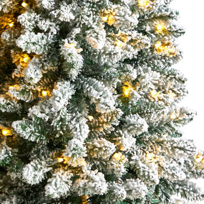 Nearly Natural 5 Foot Flocked Fir Christmas Tree