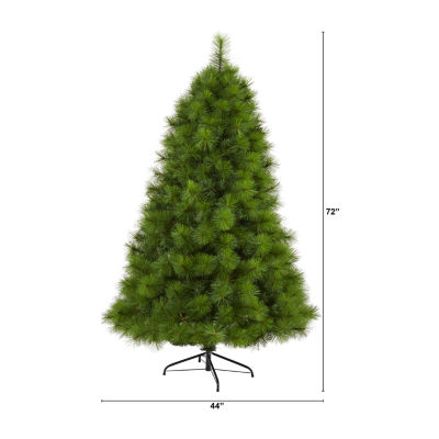 Nearly Natural 6 Foot Pre-Lit Pine Christmas Tree