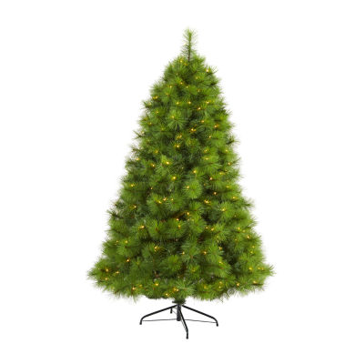 Nearly Natural 6 1/2 Foot Pre-Lit Pine Christmas Tree