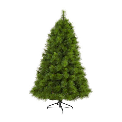 Nearly Natural 6 1/2 Foot Pre-Lit Pine Christmas Tree