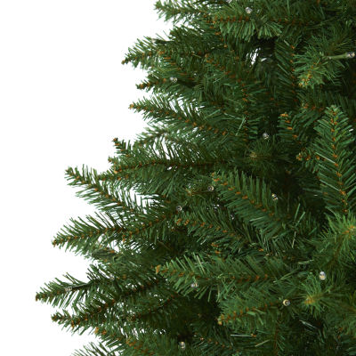 Nearly Natural 7 1/2 Foot Pre-Lit Fir Christmas Tree