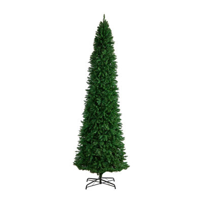 Nearly Natural 12 Foot Pre-Lit Pine Christmas Tree