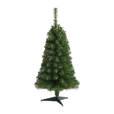 Nearly Natural 3 Foot Pre-Lit Pine Christmas Tree