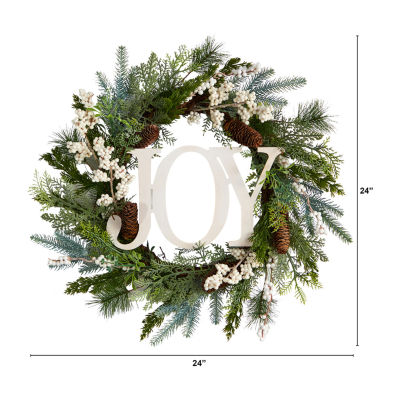 Nearly Natural Indoor Christmas Wreath