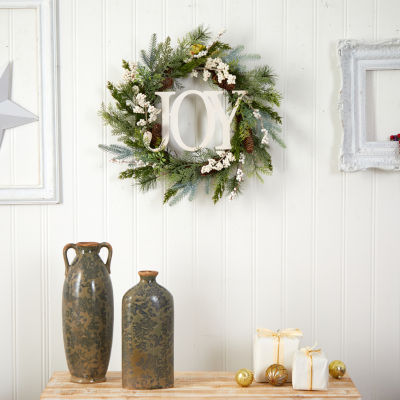 Nearly Natural Indoor Christmas Wreath