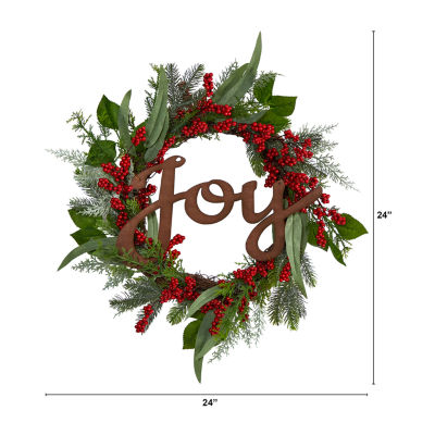 Nearly Natural Indoor Christmas Wreath