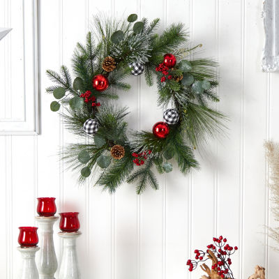 Nearly Natural Indoor Christmas Wreath