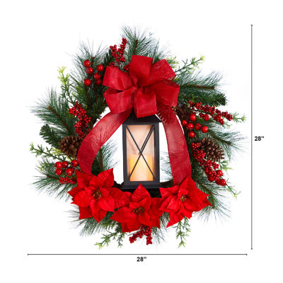 Nearly Natural Pre-Lit Wreath