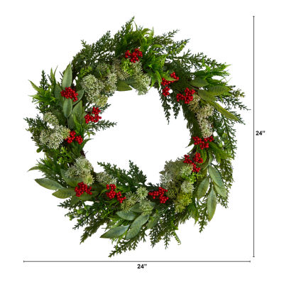 Nearly Natural Indoor Christmas Wreath