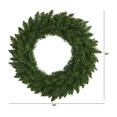 Nearly Natural Indoor Pre-Lit Christmas Wreath