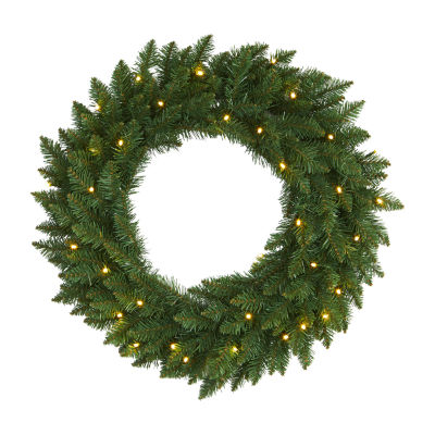 Nearly Natural Pre-Lit Indoor Wreath