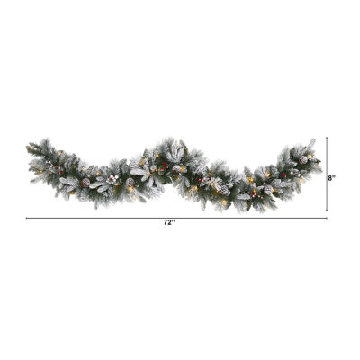 Nearly Natural Pre-Lit Indoor Christmas Garland
