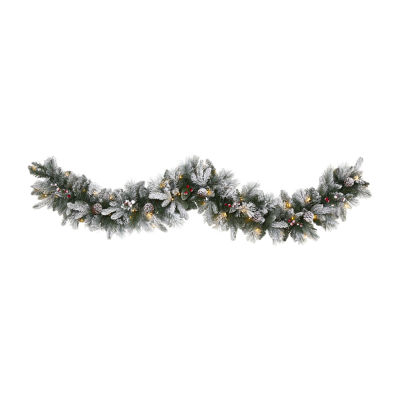 Nearly Natural Pre-Lit Indoor Christmas Garland