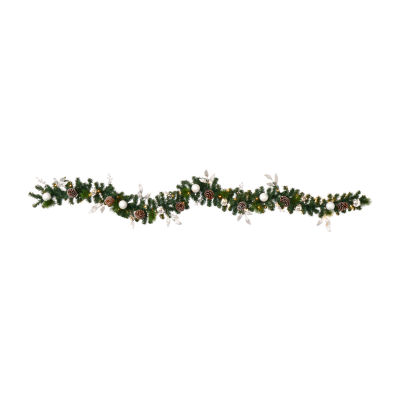 Nearly Natural Pre-Lit Indoor Christmas Garland