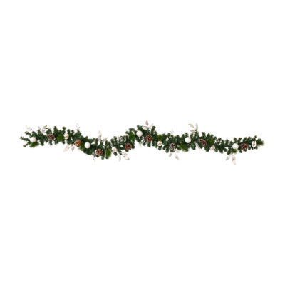 Nearly Natural Pre-Lit Indoor Christmas Garland