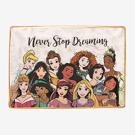 Disney Princess "Never Stop Dreaming" Jewelry Tray, One Size, White