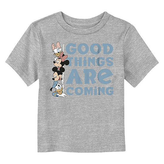 Disney Collection Toddler Unisex Crew Neck Mickey and Friends Short Sleeve Graphic T-Shirt