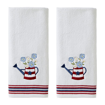 Saturday Knight Americana 2-pc. Americana Hand Towel, One Size, White