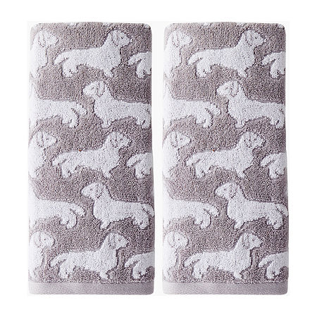 Saturday Knight Dog 2-pc. Hand Towel, One Size, Gray