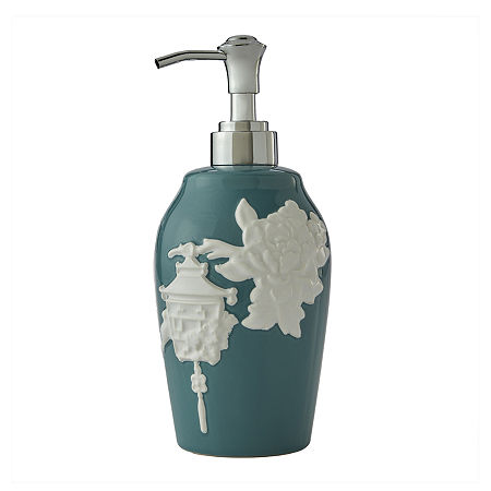 Saturday Knight Floral Lanterns Shower Dispenser, One Size, Blue