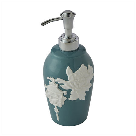 Saturday Knight Floral Lanterns Shower Dispenser, One Size, Blue