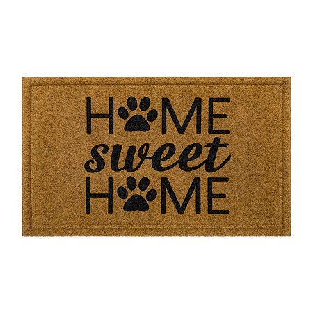 Mohawk Home Faux Coir Home Sweet Home 18X30 Doormat, One Size, Black