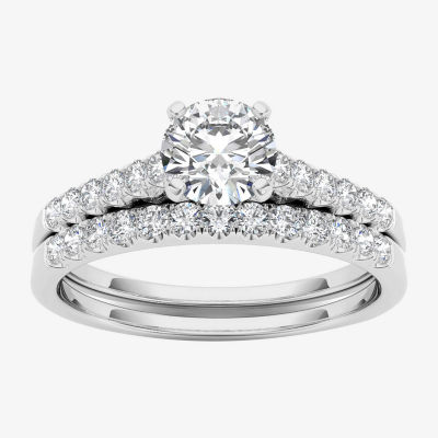 1 CT. T.W. Diamond 10K Gold Bridal Ring Set
