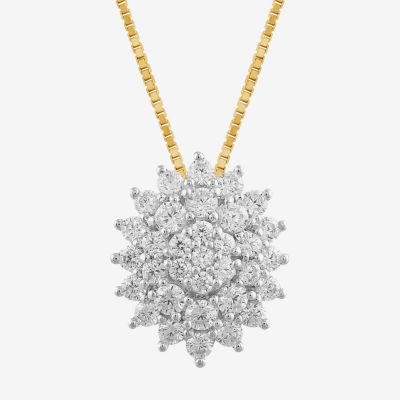 Womens 3/8 CT. T.W. Lab Grown White Diamond 10K Gold Pendant Necklace