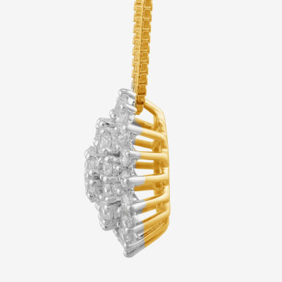 Womens 3/8 CT. T.W. Lab Grown White Diamond 10K Gold 18 Inch Pendant Necklace