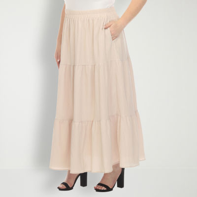 White Mark Womens Maxi Skirt - Plus