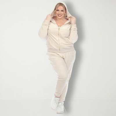 White Mark 2-pc. Velour Tracksuit-Plus - JCPenney