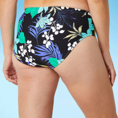 Liz Claiborne Womens Floral Hipster Bikini Swimsuit Bottom