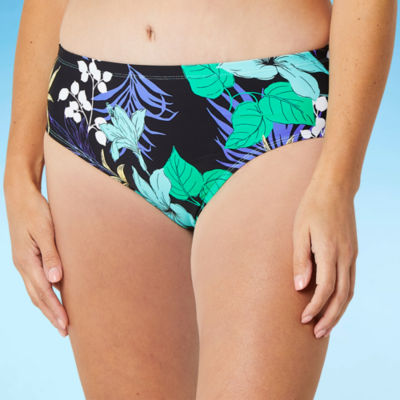 Liz Claiborne Womens Floral Hipster Bikini Swimsuit Bottom