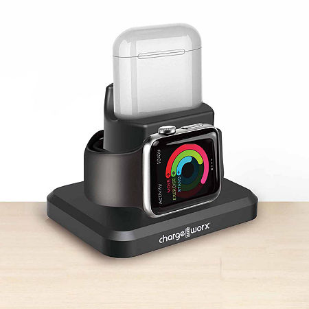 Chargeworx Apple Watch And Airpods Charging Stand In Black