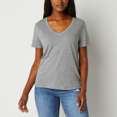 a.n.a Womens V Neck Short Sleeve T-Shirt