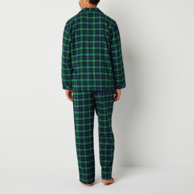 St. John's Bay Mens Tall Long Sleeve 2-pc. Pant Pajama Set